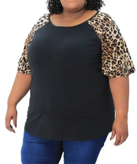 Ladies Animal Print Sleeve Detail Top | R309.90 Eagle Clothing Plus Size Big & Tall