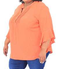 Ladies Frill Sleeve Detail Blouse | R279.90 Eagle Clothing Plus Size Big & Tall