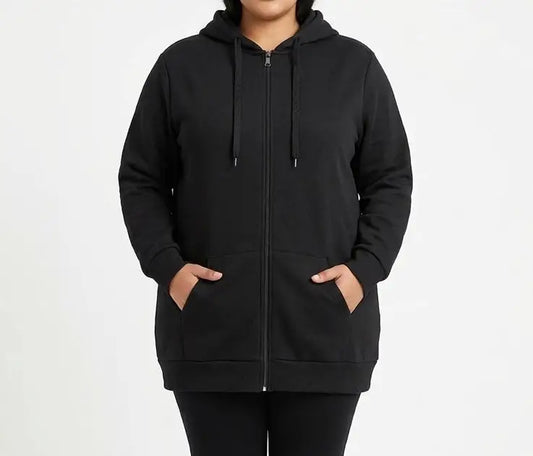 Ladies Hoody Track top Black