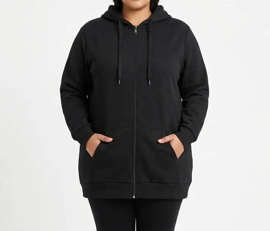 Ladies Hoody Track top Black