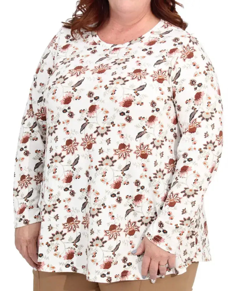 Ladies Long Sleeve Printed Tunic | R270 | Eagle Clothing | Plus Size | Big & Tall