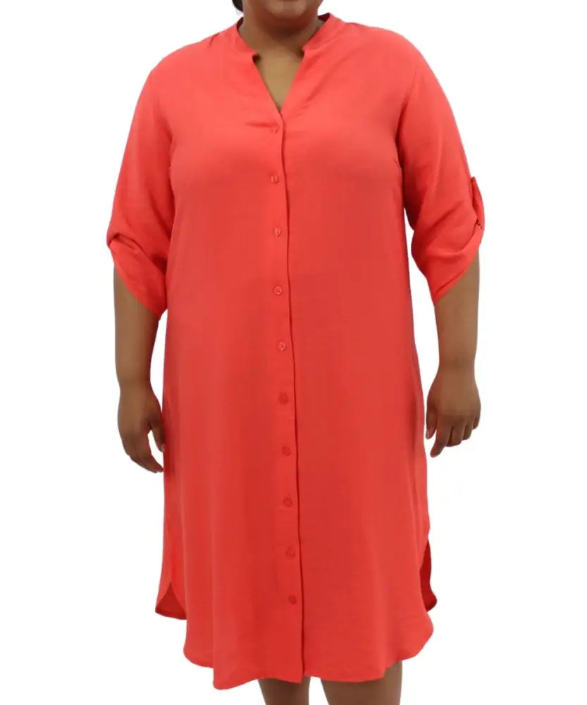 Ladies Mandarin Tab Shirtdress | R379.90 | Eagle Clothing | Plus Size | Big & Tall