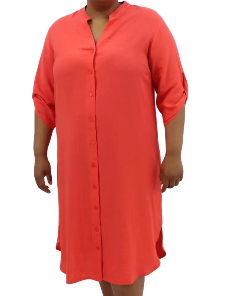 Ladies Mandarin Tab Shirtdress | Eagle Clothing | Plus Size | Big & Tall