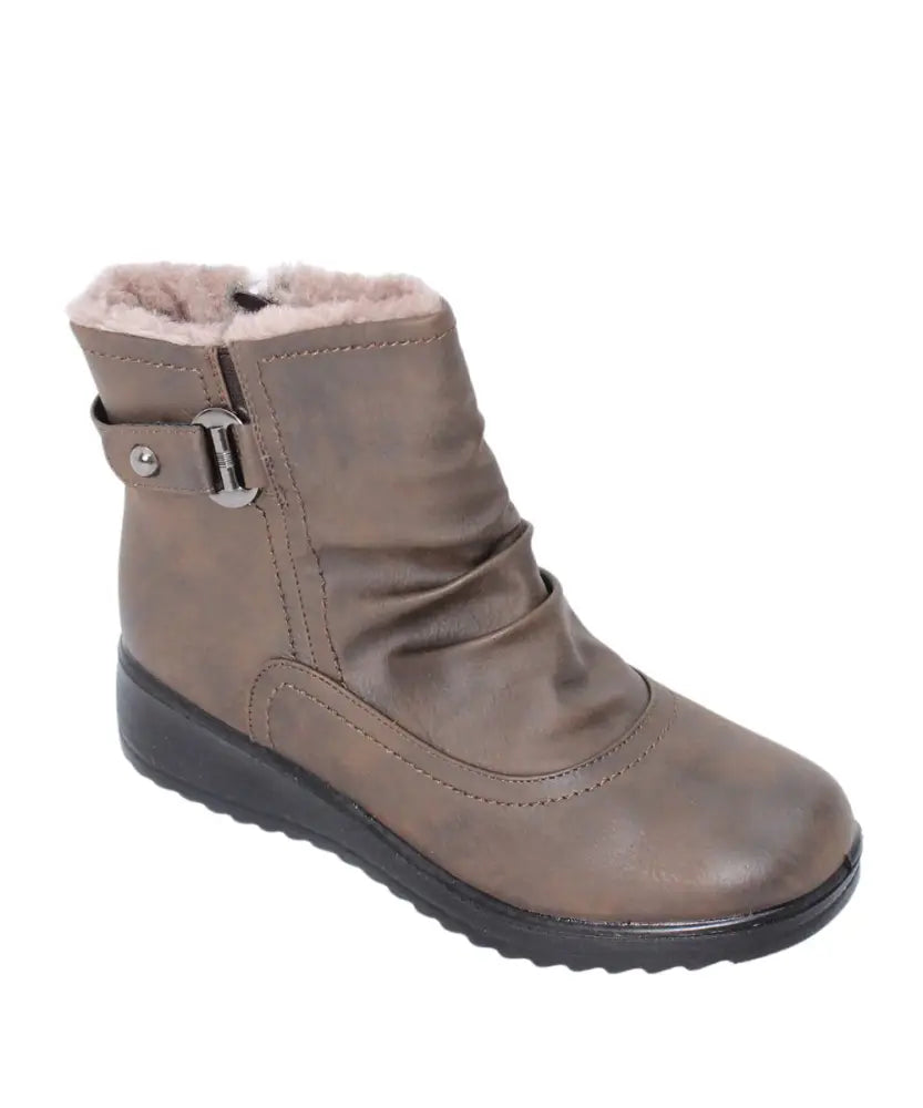 Ladies ruched sales ankle boots