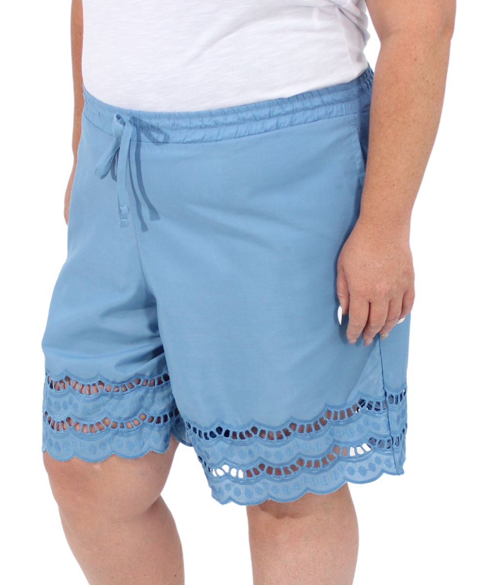 Ladies Plain Anglaise Shorts | R339.90 Eagle Clothing Plus Size Big & Tall