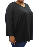Ladies Plain Batwing Top | Eagle Clothing | Plus Size | Big & Tall