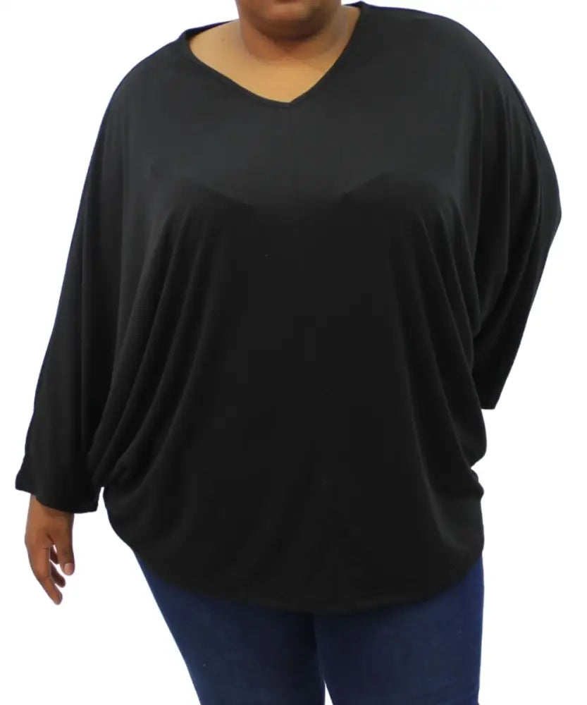 Ladies Plain Batwing Top | Eagle Clothing | Plus Size | Big & Tall