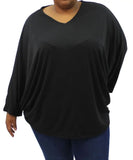 Ladies Plain Batwing Top | Eagle Clothing | Plus Size | Big & Tall