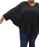 Ladies Plain Batwing Top | Eagle Clothing | Plus Size | Big & Tall