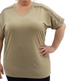 Ladies Plain Binding Lace Top | Eagle Clothing | Plus Size | Big & Tall