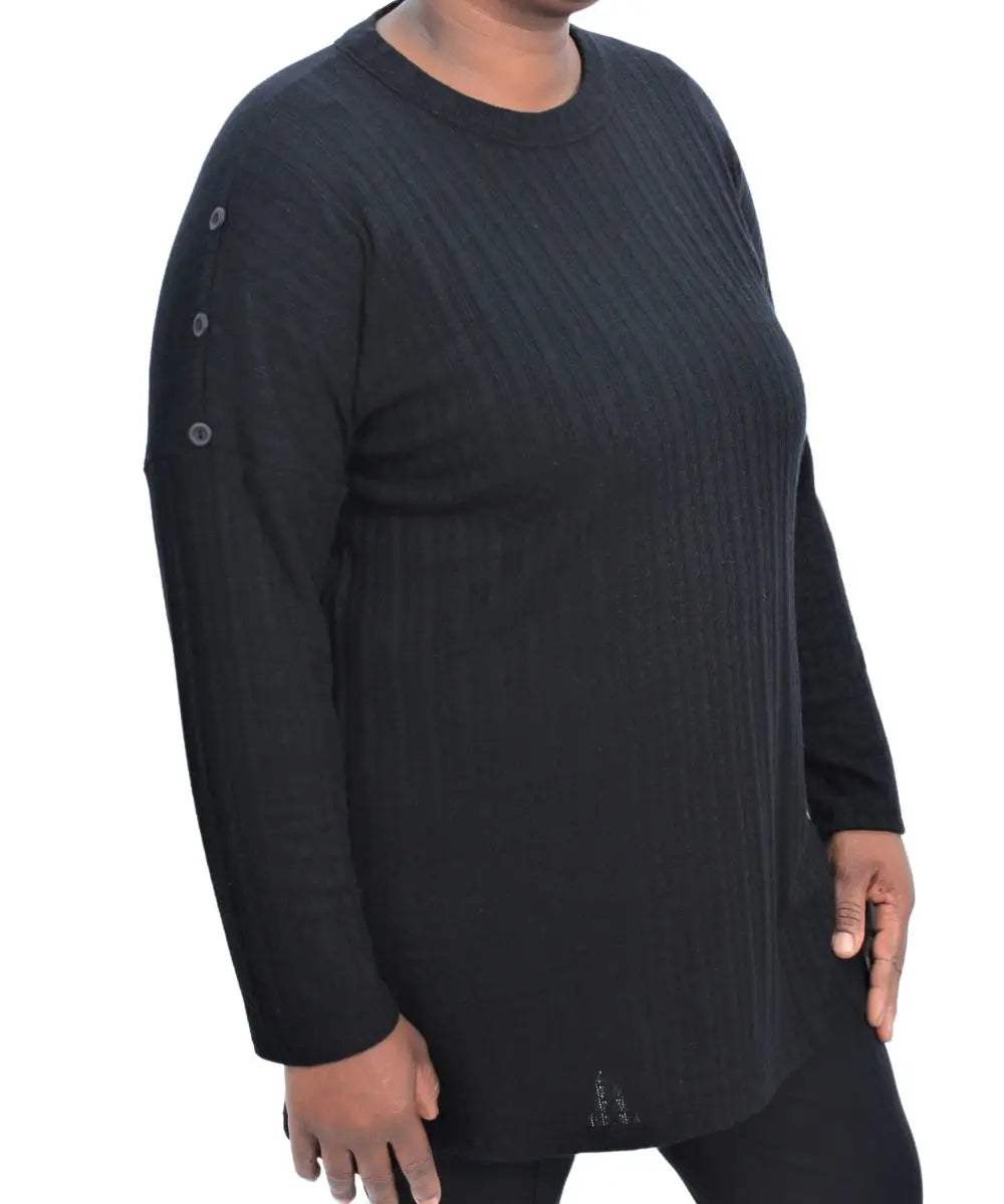 Ladies Plain Button Detail Jersey | R210 Eagle Clothing Plus Size Big & Tall