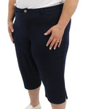 Ladies Plain Chino Capri | Eagle Clothing | Plus Size | Big & Tall