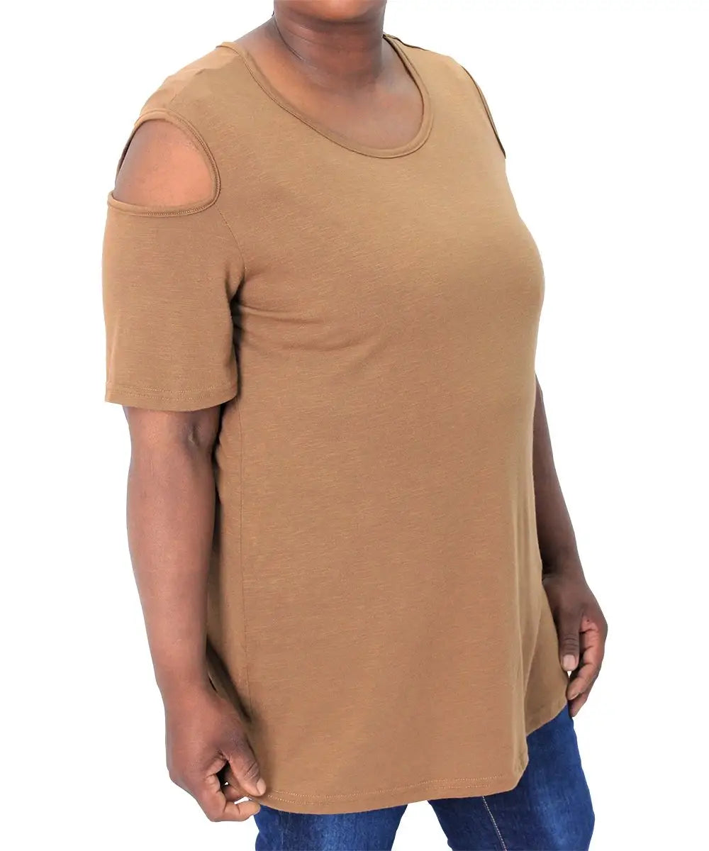 Ladies Plain Cold Shoulder Top | R149.90 Eagle Clothing Plus Size Big & Tall