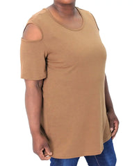 Ladies Plain Cold Shoulder Top | R149.90 Eagle Clothing Plus Size Big & Tall