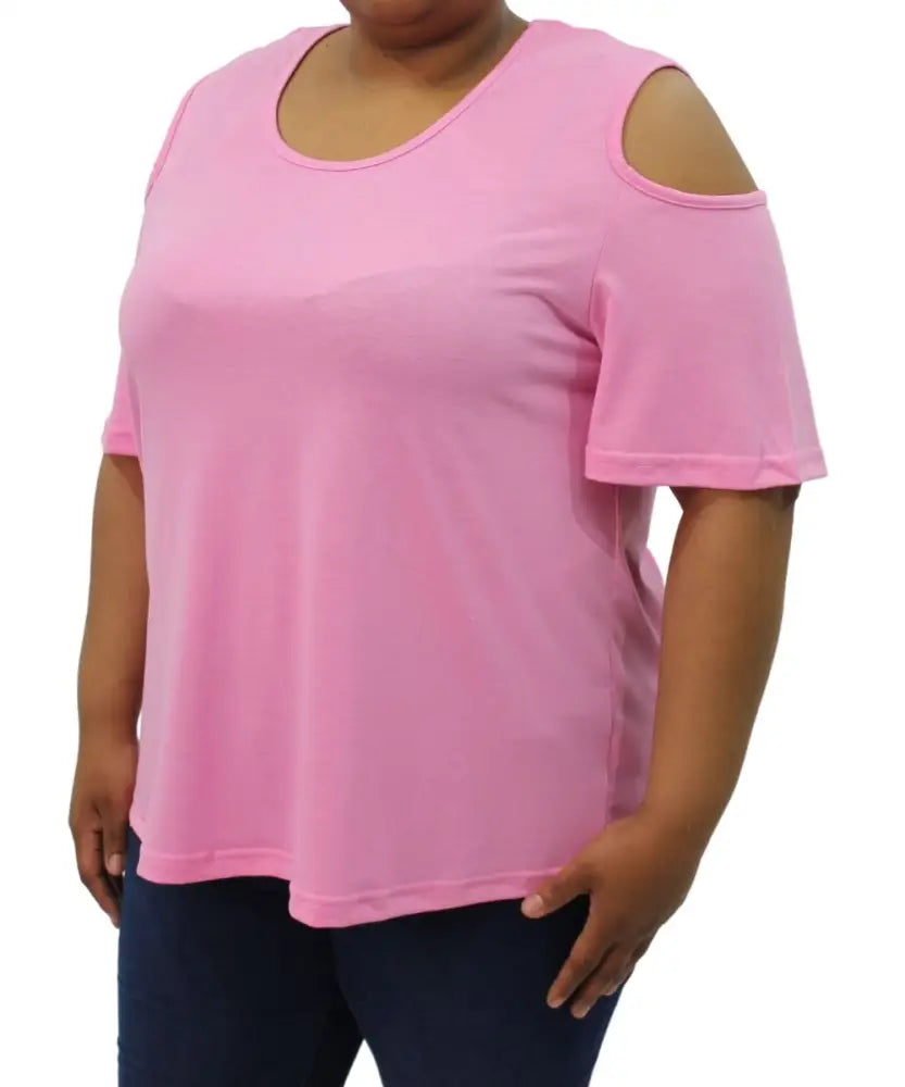 Ladies Plain Cold Shoulder Top | R179.90 | Eagle Clothing | Plus Size | Big & Tall