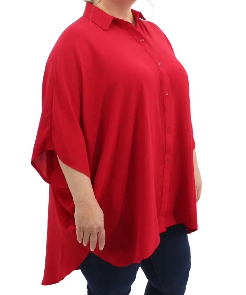 Ladies Plain Collar Button Kaftan | Eagle Clothing | Plus Size | Big & Tall