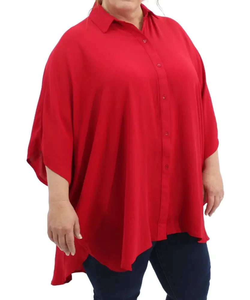 Ladies Plain Collar Button Kaftan | Eagle Clothing | Plus Size | Big & Tall