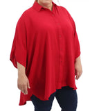 Ladies Plain Collar Button Kaftan | Eagle Clothing | Plus Size | Big & Tall