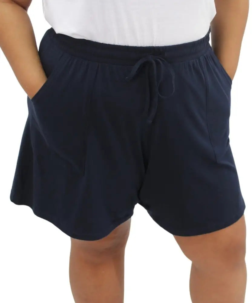 Ladies Plain Knit Tie Shorts | R249.90 | Eagle Clothing | Plus Size | Big & Tall