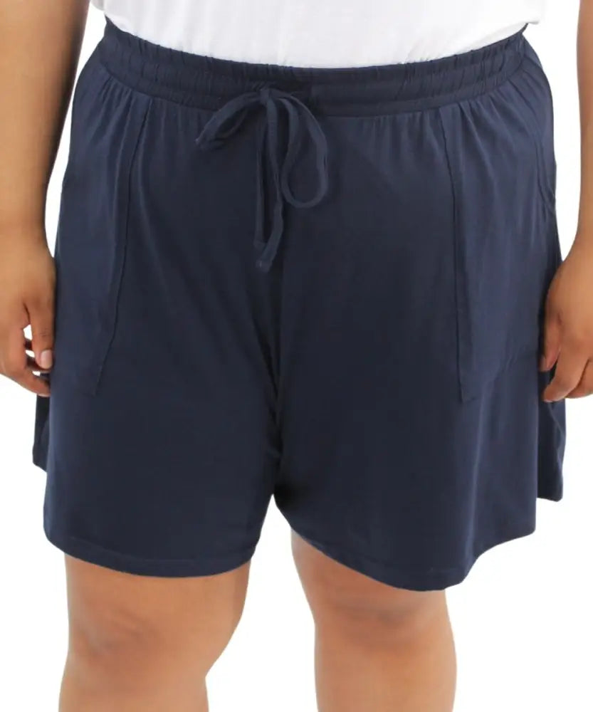Ladies Plain Knit Tie Shorts | Eagle Clothing | Plus Size | Big & Tall