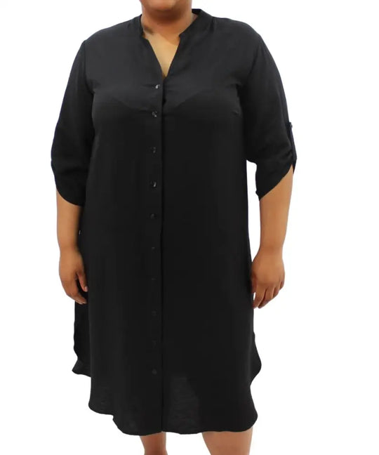 Ladies Plain Shirtdress