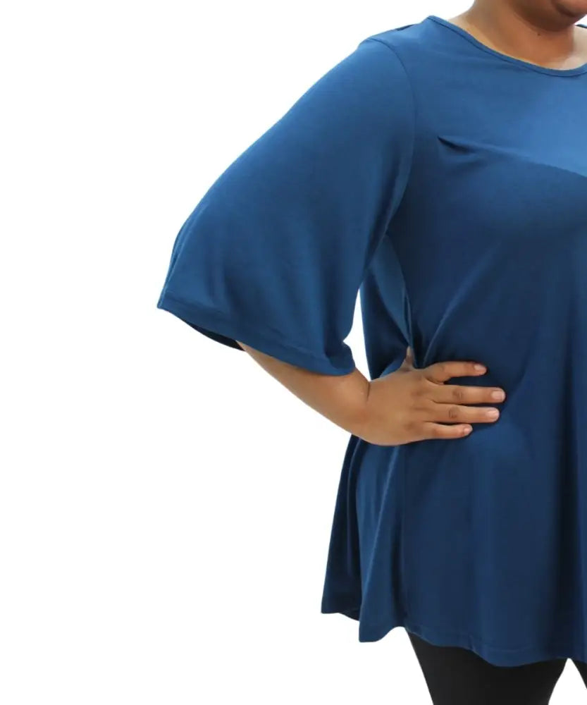 Ladies Plain Pleat Top | Eagle Clothing | Plus Size | Big & Tall