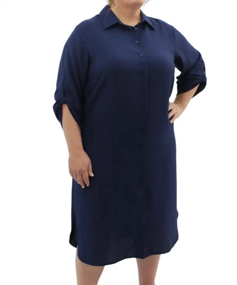 Ladies Plain Shirtdress | Eagle Clothing | Plus Size | Big & Tall