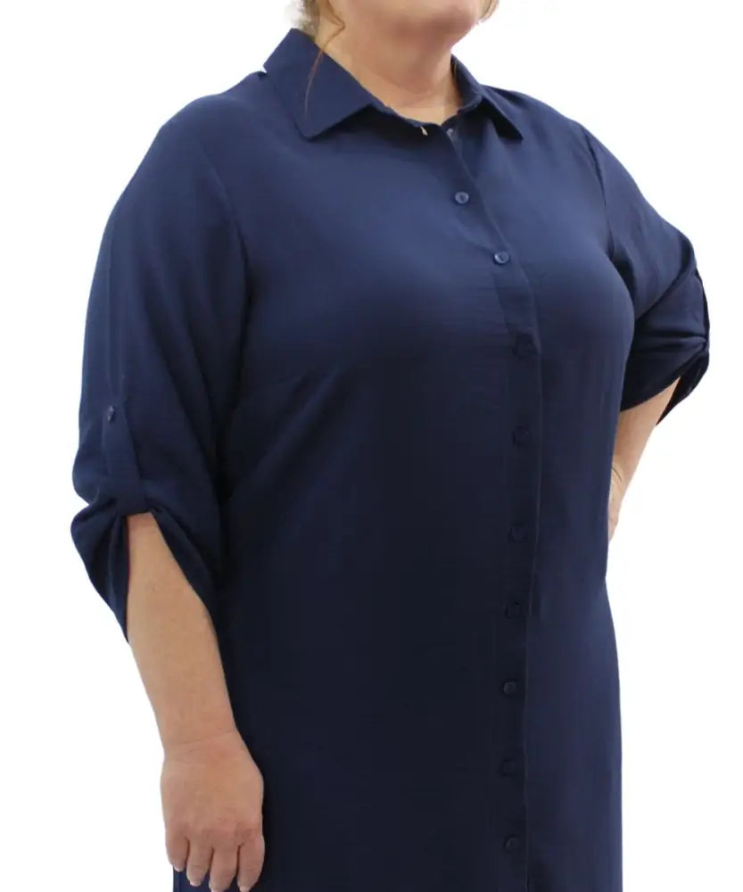 Ladies Plain Shirtdress | Eagle Clothing | Plus Size | Big & Tall