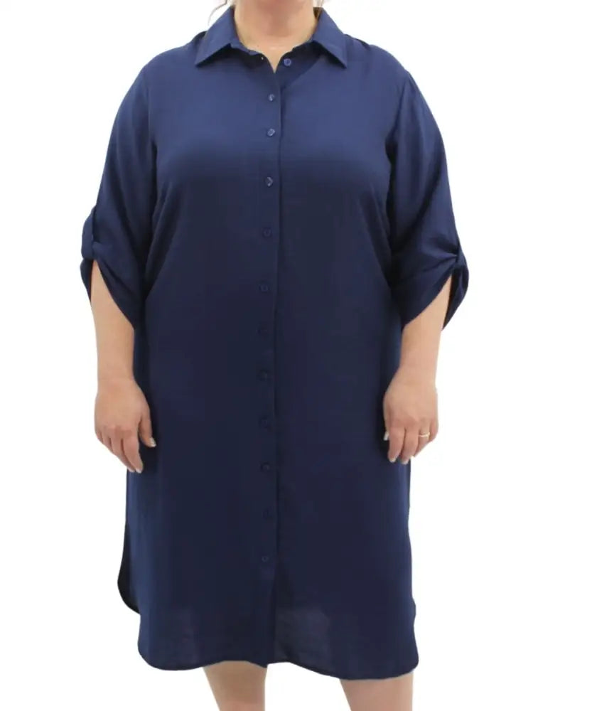 Ladies Plain Shirtdress | Eagle Clothing | Plus Size | Big & Tall
