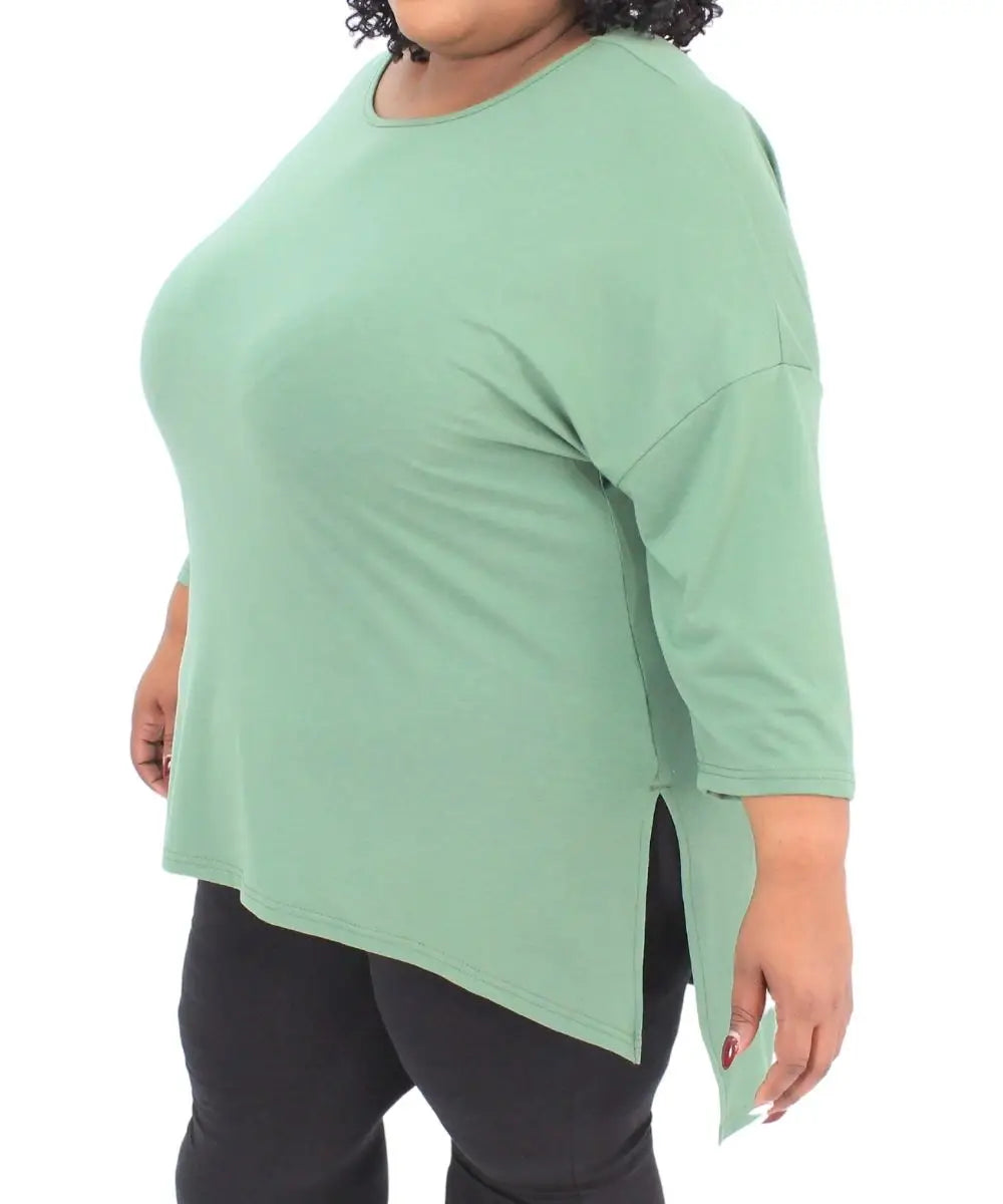 Ladies Plain Side Slits Tunic | R189.90 Eagle Clothing Plus Size Big & Tall