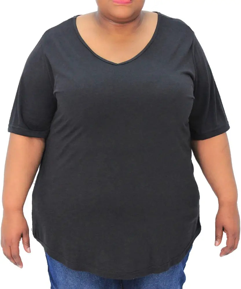 Ladies Plain VNeck Tee | R229.90 Eagle Clothing Plus Size Big & Tall