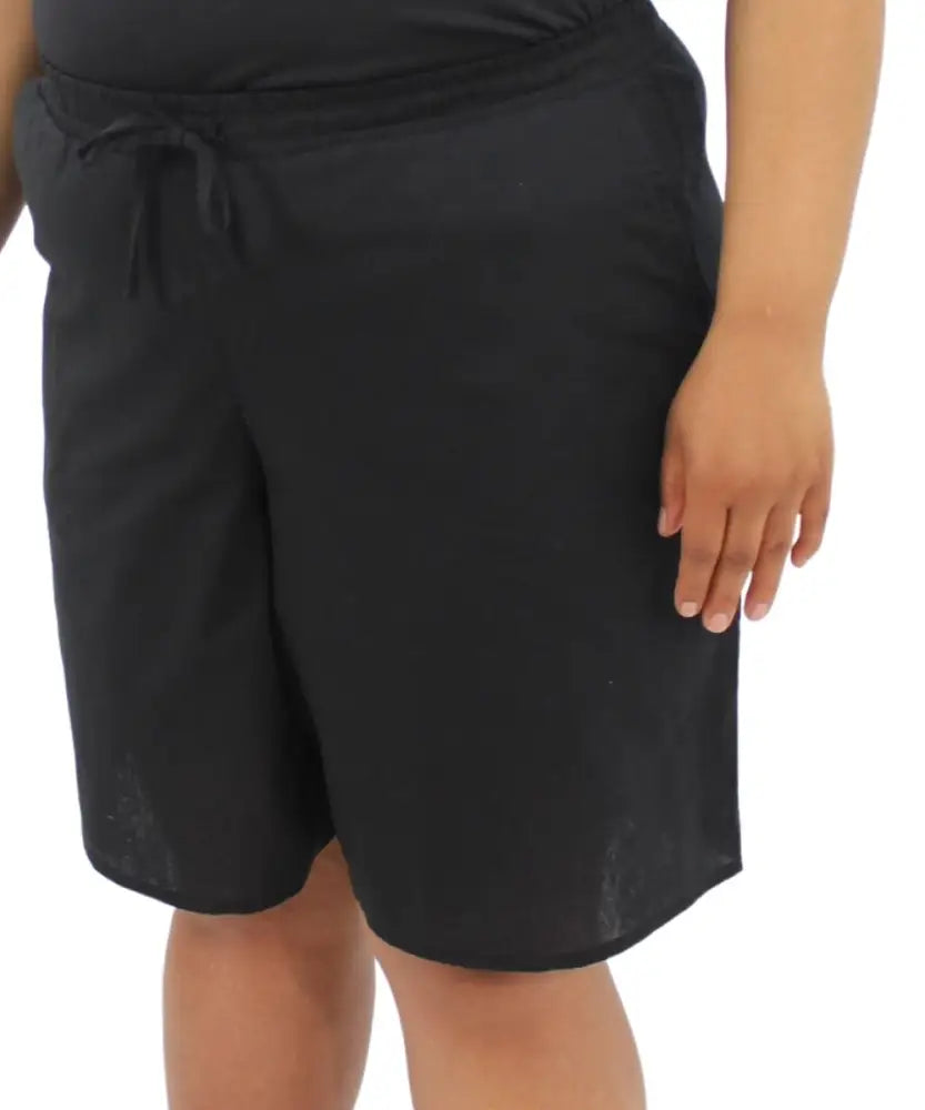 Ladies Plain Washer Cotton Shorts | Eagle Clothing | Plus Size | Big & Tall
