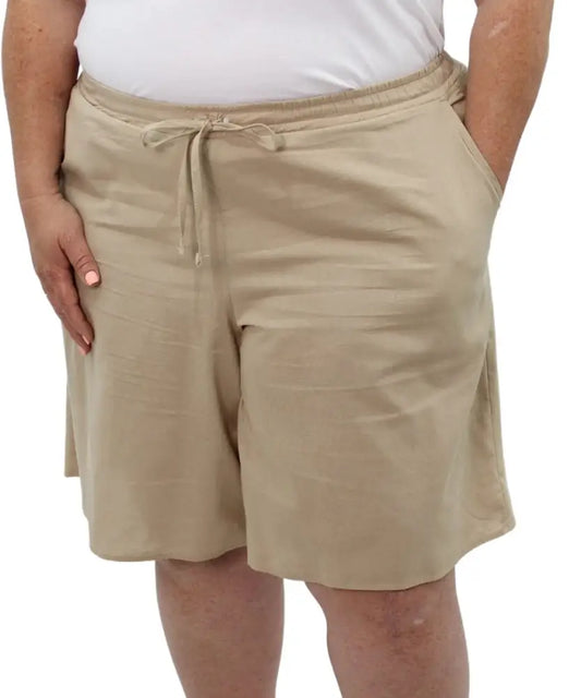 Ladies Plain Washer Cotton Shorts