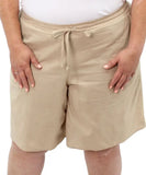 Ladies Plain Washer Cotton Shorts