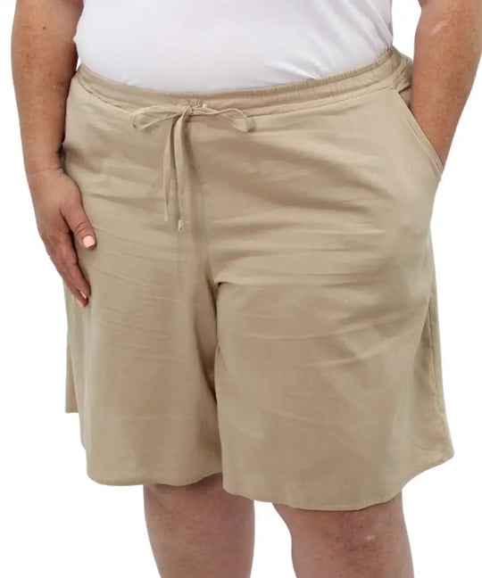 Ladies Plain Washer Cotton Shorts