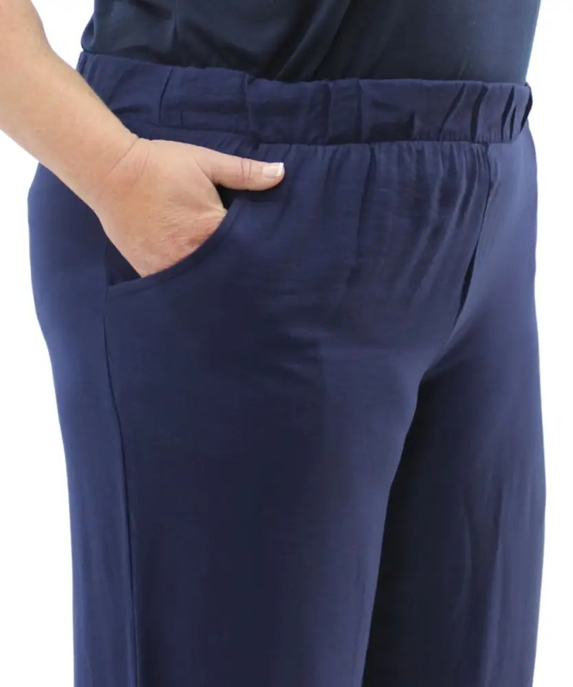 Ladies Plain Wide Leg Pants | Eagle Clothing | Plus Size | Big & Tall