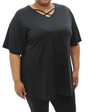 Ladies Plain XOver Slub Top | R259.90 | Eagle Clothing | Plus Size | Big & Tall