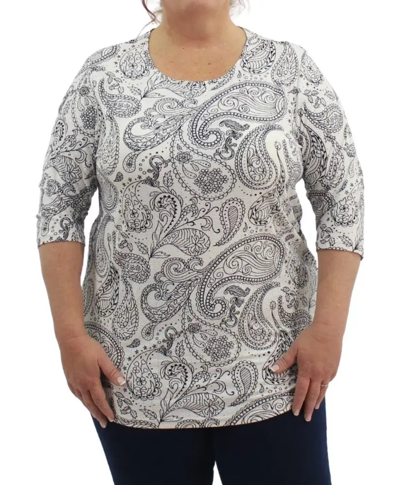 Ladies Printed Anglaise Tunic | Eagle Clothing | Plus Size | Big & Tall