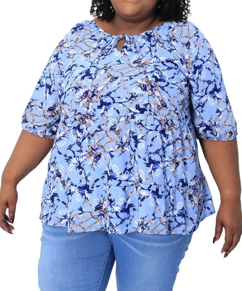 Ladies Printed Babydoll Top | R259.90 Eagle Clothing Plus Size Big & Tall