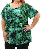 Ladies Printed Batwing Top