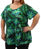Ladies Printed Batwing Top