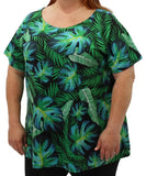 Ladies Printed Batwing Top