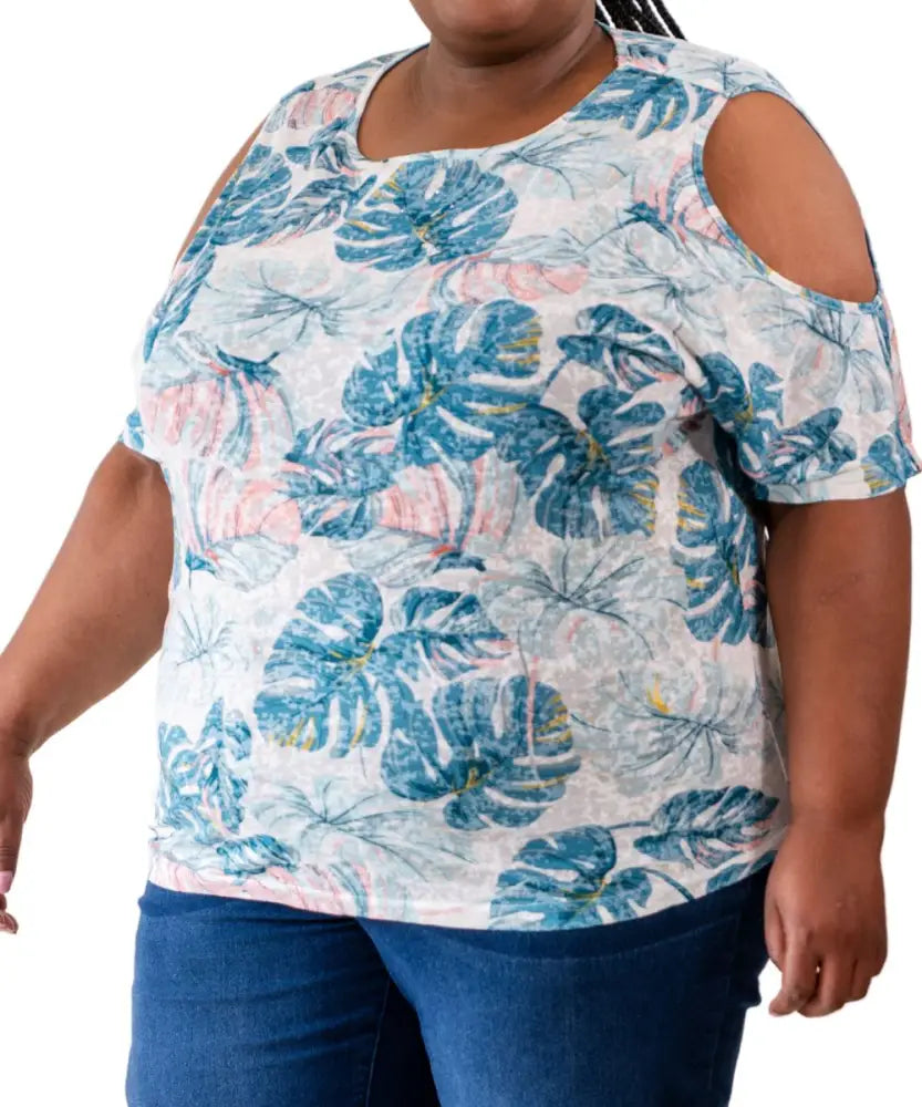 Ladies Printed Bling Cold Shoulder | R199.90 | Eagle Clothing | Plus Size | Big & Tall