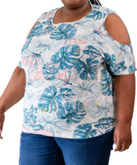 Ladies Printed Bling Cold Shoulder | R199.90 | Eagle Clothing | Plus Size | Big & Tall