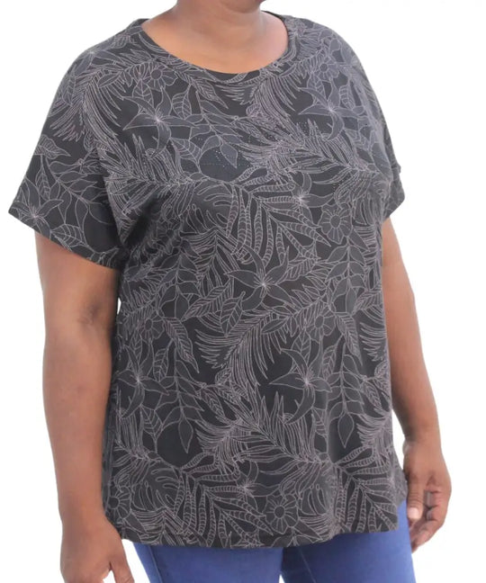 Ladies Printed Bling Tee