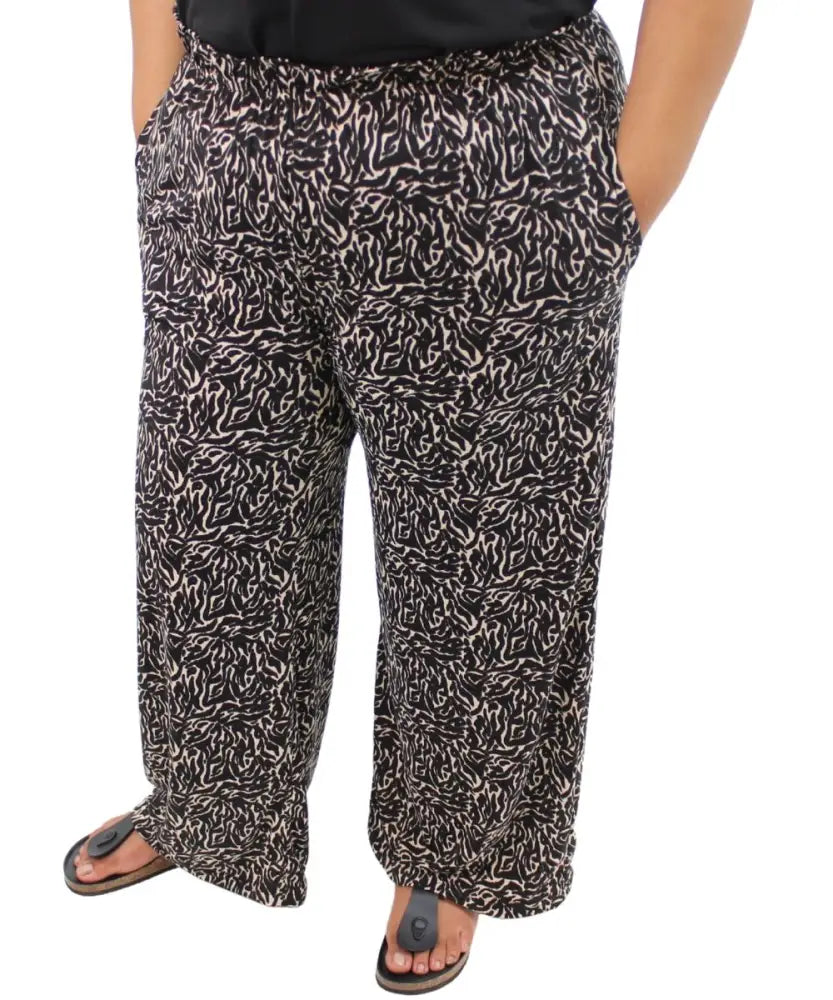 Ladies Printed Bon Bon Capri | Eagle Clothing | Plus Size | Big & Tall