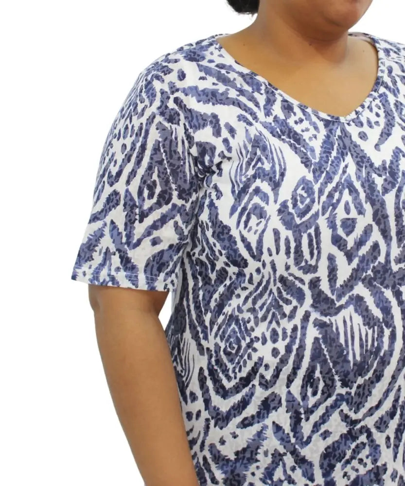 Ladies Printed Burnout Tee | Eagle Clothing | Plus Size | Big & Tall