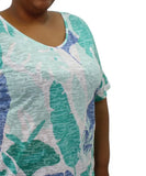 Ladies Printed Burnout Tee | Eagle Clothing | Plus Size | Big & Tall
