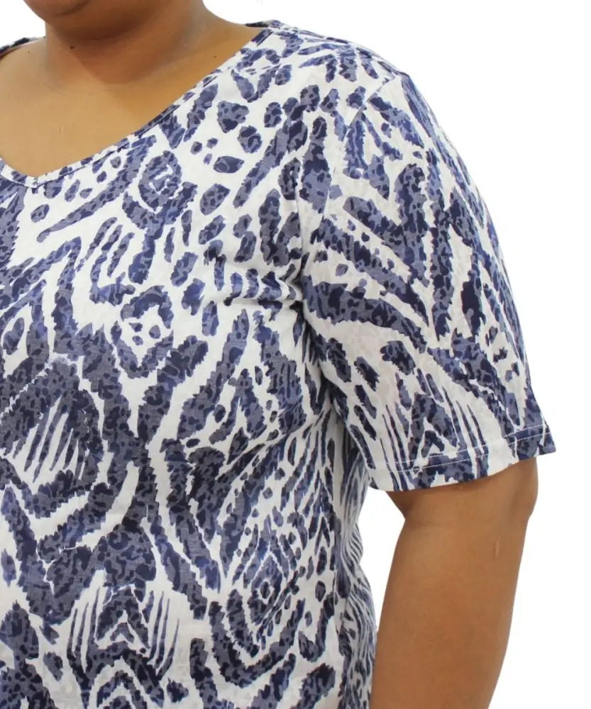 Ladies Printed Burnout Tee | Eagle Clothing | Plus Size | Big & Tall