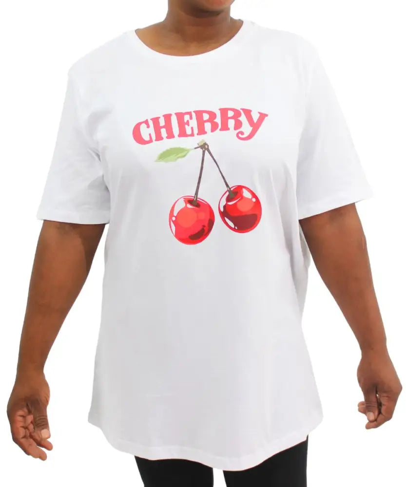 Ladies Printed Cherry Tee